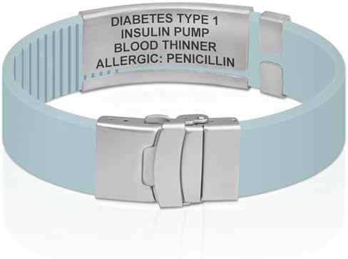 Divoti Custom Engraved Medical Alert ID Bracelet – Dual-Sided Laser Etching, Silicone Wristband, Stainless Steel Security Clasp – Adjustable & Trim-to-Fit – Emergency Medical Info Band for Men & Women