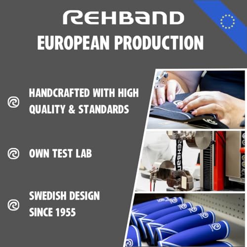 Rehband 7mm Power Max Knee Compression Sleeve for Strength Sports, Competition Grade, Neoprene Knee Sleeves for Bodybuilding & Heavy Powerlifting, Colour:Black - 1 Pair, Size:XX-Large
