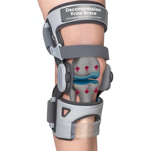 DDS, Inc. OA Pro Decompression Knee Braces - Arthritis Knee Support for Degeneration, Meniscus Tear, Bone-on-Bone Pressure Relief - Dual Unloading for Medial & Lateral Stability (Medium)