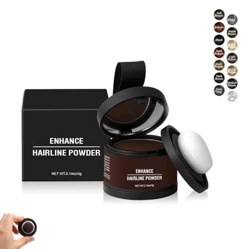 Instant Hair Powder, Hair Powder for Women and Men, Fills in Hairline, Easy to Apply and Color(Dark Brown)