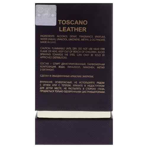 Maison Alhambra Eau De Parfum, 2.7 oz, For Men | Toscano Leather | Spray Format | Pack of 4