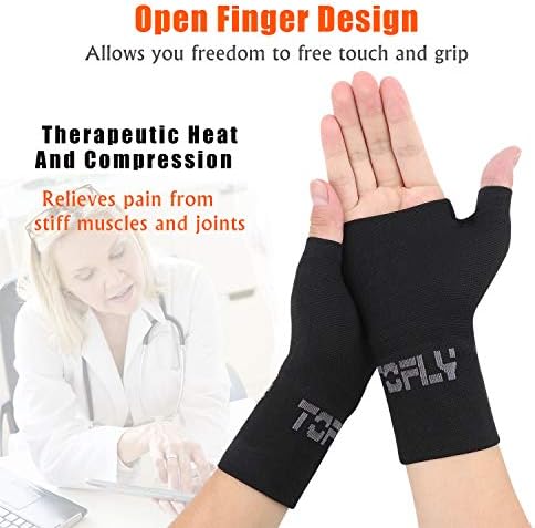 Thumb and Wrist Support for Joint Pain, Tendonitis, Sprain, Hand Instability, Compression Wrist Sleeves with Thumb Support