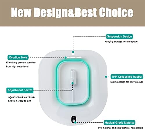 Electric Sitz Bath- Foldable Postpartum Care Basin，Sitz Bath Tub for Cleanse Vagina & Anal, Hemorrhoids and Perineum Treatment,Suitable for Women, Maternity, Elderly (Water Spray)