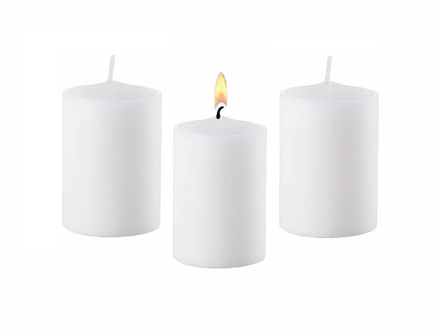 D'light Online 15 Hour Unscented White Emergency and Events Bulk Votive Candles for Wedding Votives, Luminary Candles, Restaurants, Churches and Decorations (Set of 144 - White, 15 Hour)
