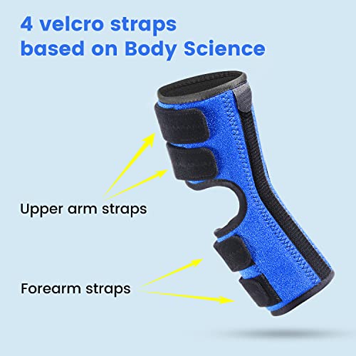 Elbow Brace, Night and Day Splint for Ulnar Nerve Entrapment for Left and Right, Cubital Tunnel Syndrome Physical Therapy and Recovery, Arm Immobilizer for Sleep and Work, for Woman, Man - S/M