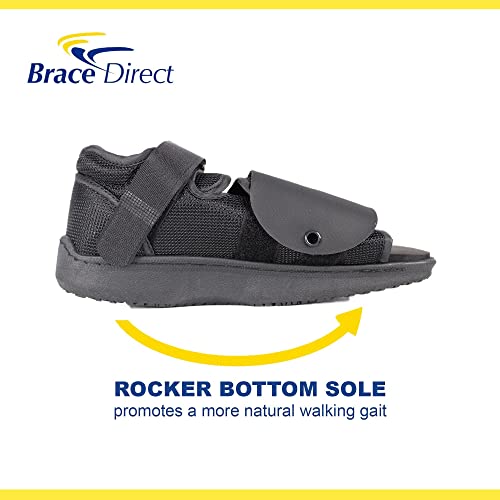 Brace Direct Square Toe Deluxe Post Op Shoe - Orthopedic Recovery Support for Broken Foot, Stress Fracture, Bunion, Hammer Toe, Diabetic Ulcer & Post-Surgery Healing Size XS – Men 4-5.5 / Women