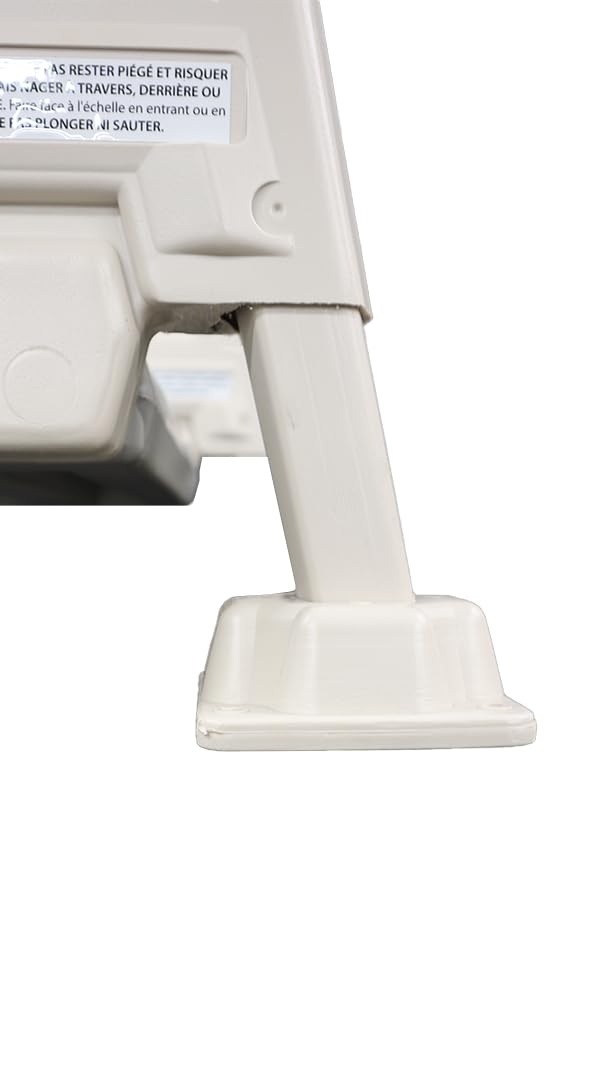 Confer Plastics 635-52X Sturdy Above Ground in-Pool Swimming Pool Ladder for Decks Adjustable from 46"-56"