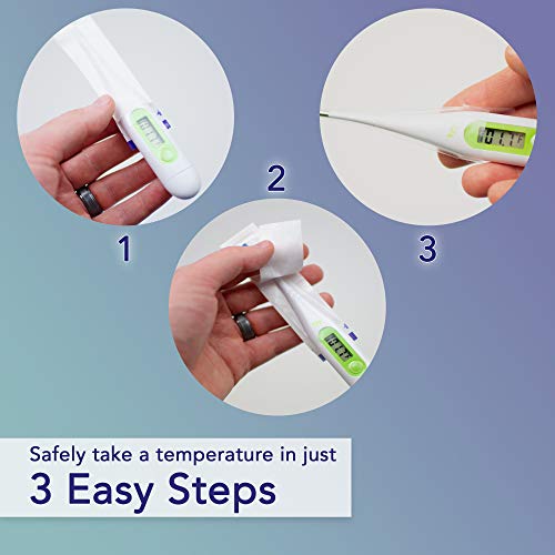 Aqulius Thermometer Covers Disposable - 500 Pack, White Single-Use Sleeves - Universal Fit Oral & Rectal Digital Thermometer Probe Covers