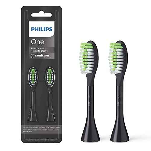 Philips One by Sonicare 2pk Brush Heads, Black BH1022/06