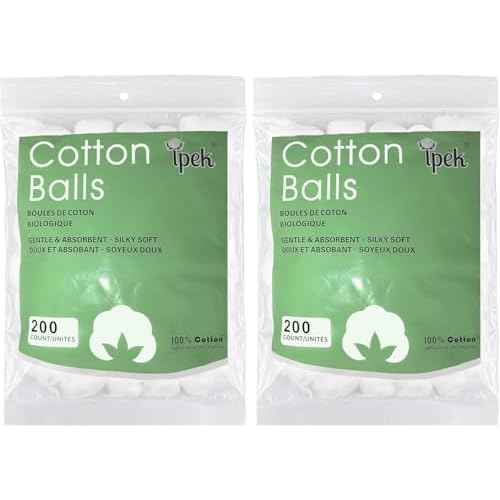400 Count Pure Cotton PremiumCotton Balls£¬Organic Cotton Balls, Absorb Well, Super Soft,Multipurpose for Makeup Removal,Applying Lotion or Powder,Nail Polish, for Everyday Household Use£¨2 * 200£©