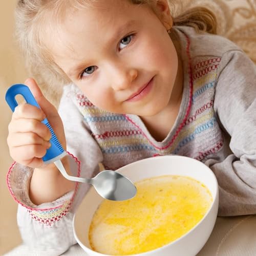 Adaptive Utensils (3-Piece) - Bendable Adaptive Utensils Weighted Stainless Steel Set, Non-Slip Handles for Hand Tremors, Arthritis, Disabled People,Parkinson’s or Elderly,Knives, Fork, Spoons