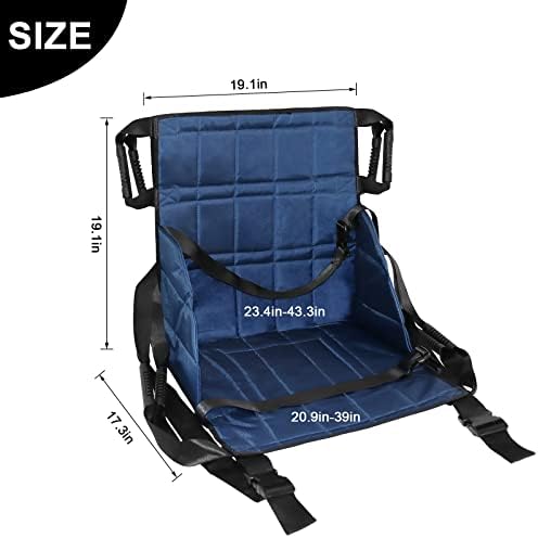 YHK Lift Stair Slide Board Transfer, Evacuation Elevator Slide, Nylon Lift Sling Transfer Board for Body Lift, Turning (with Shoulder Strap)