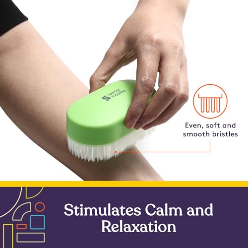 Special Supplies Sensory Brush Therapressure Therapy Brush for Occupational and Sensory Brushing, 6 Pack, Stimulating and Calming Tools for Kids and Adults, Soft Flexible Bristles, Latex Free