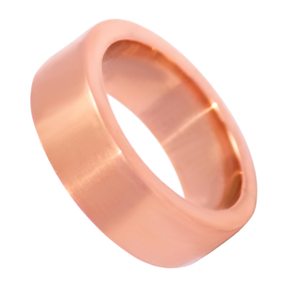 Krishnaa Jewels Pure Copper Handcraftede Natural Healing 2mm Heavy Thick Ring Ethnic Jewelry for Men and Women (12.5)
