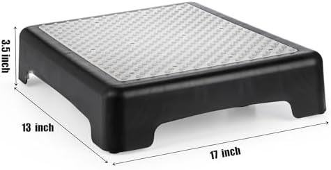 Lawei One Step Stool for Adults and Elderly, Non-Slip Mobility Stepping Stools, Safety High Rise Stairs, Portable Platform Step Standing Supports for Cars, Bed, Door, Stair, Bathroom, Indoor/Outdoor