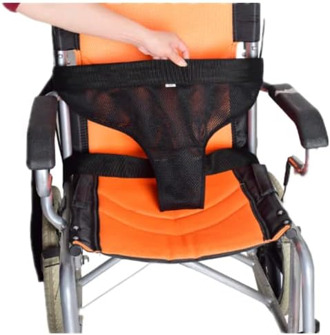 Wheelchair Safety Seat Belt, Breathable Medical Hospital Straps, Adjustable Safety Harness, Anti-Slip Chair Waist Lap Strap Auto Style for Elderly, Patients, Disabled (Black)