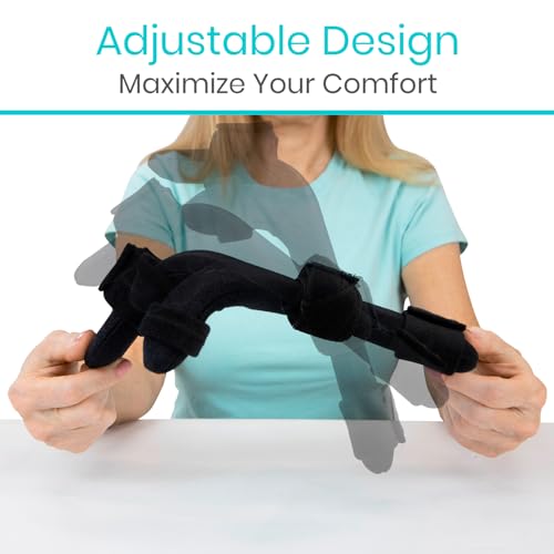 Vive Resting Hand Splint - Stroke Recovery Support Brace for Straightening Fingers - Right & Left Wrist Night Immobilizer - Patient Rehabilitation Tools Tendonitis, Arthritis, Carpal Tunnel Relief