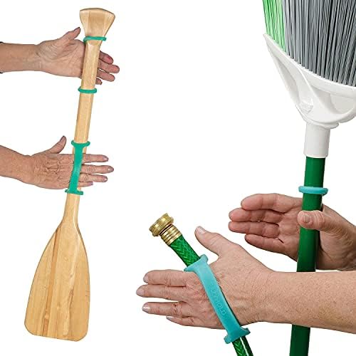 Elderly Female 3-Pack, Silicone Adaptive Aid, Universal Cuff Hand Grip Assistive Device for Rehab, Arthritis, Parkinsons, Stroke, Physical Therapy