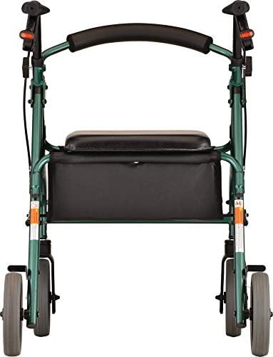 NOVA Medical Products Zoom Rollator Walker with 20" Seat Height, Green, 20 Inch