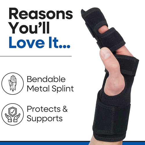 Trigger Finger Splint Finger Brace | Middle Finger Splint | Splint For Fractures, Broken Ring Finger, Arthritis, Tendonitis | Mallet Finger Splint Straightener Immobilizer | (RIGHT EXTRA SMALL)