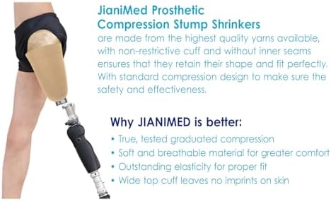 Prosthetic Stump Shrinkers–Above Knee, 35cm, Compression, Amputee Socks, 20-30, Daily use, Taiwan Excellence XS