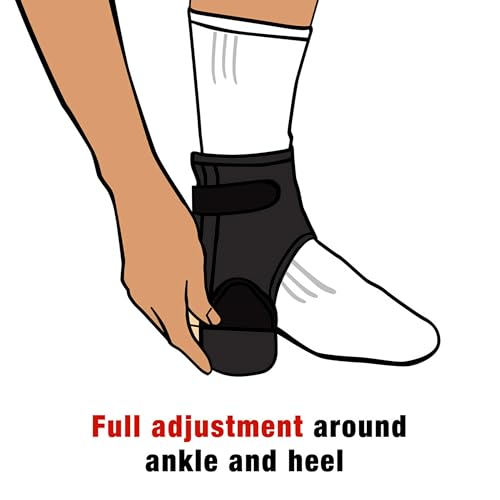 ACE Ankle Brace with Side Stabilizers, Adjustable, Black, 1/Pack