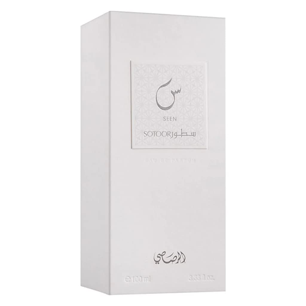 Rasasi Sotoor Seen EDP - Eau De Parfum 100 ML (3.8 oz) | Elegant Unisex Fragrance | Sweet Fruity Aroma Blended with Musk and Patchouli Perfumes
