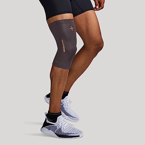 Tommie Copper Infrared Compression Knee Sleeve, Self Warming Knee Compression, Muscle Support & Stability, Slate Grey, XL