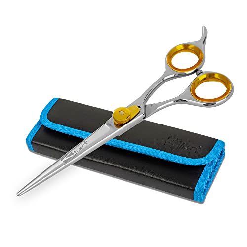 SHARF Gold Touch Barber 6.5 Inch, Professional Straight Shears 440c Japanese Stainless Steel Barber Scissors for Men and Women
