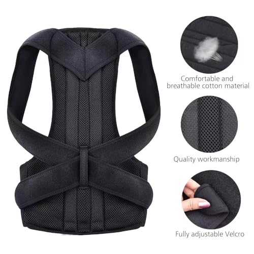 Posture Corrector for Women and Men,Preventing Hunchback Upper Back Brace, Adjustable Back Straightener for Providing Pain Relief From Neck,Shoulder Posture Brace (XX-Large)
