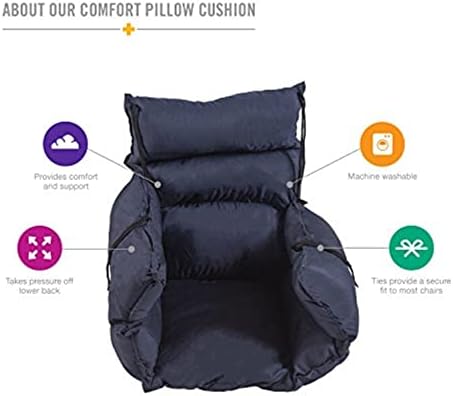 DMI Comfort Wheelchair Cushion & Pad, Wheelchair Seat Cushion, Recliner Cushion & Pillow, Foam, Cushion For Wheelchair Seat, 16 x 22 Inches, Navy
