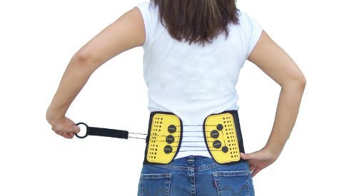 Lumbar Support Belt with Compound Pulley System - Made of Lightweight & Breathable Mesh - Instant Relief for Low Back Pain (X-Large)