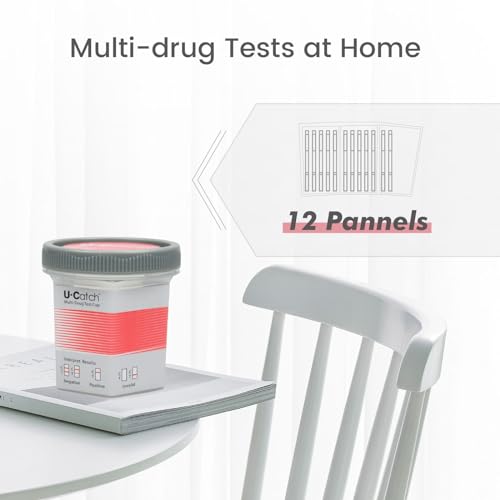 [5 Pack] Multidrug Test Cup Kit: 12 Panel Urine Test Cup Rapid Test at Home -The Largest DOA Cup