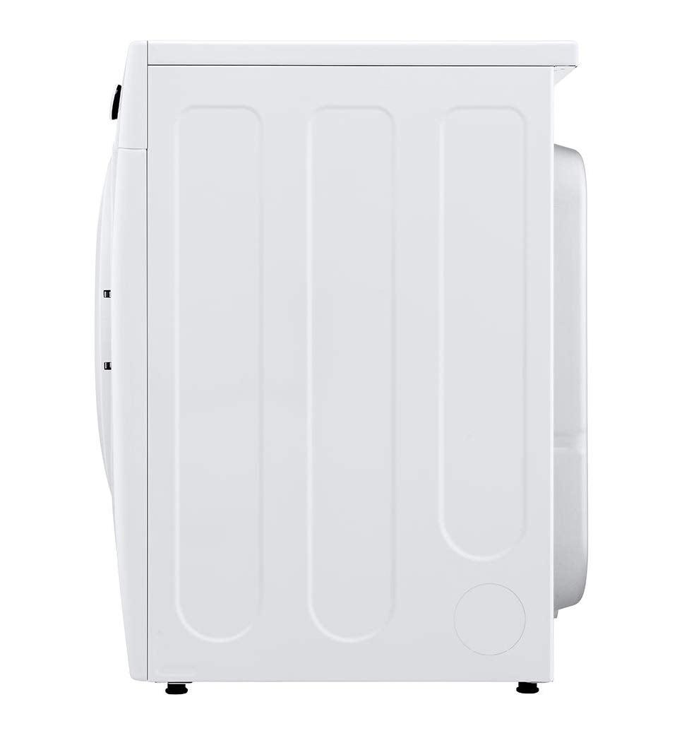 LG 7.4 Cu. Ft. Vented Stackable Electric Dryer in White with Sensor Dry