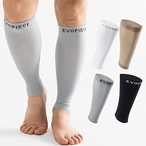 15-20mmHg 2 Pair Men and Women Wide Calf Sleeve Brace Compression Socks for Leg Support, Pain Relief
