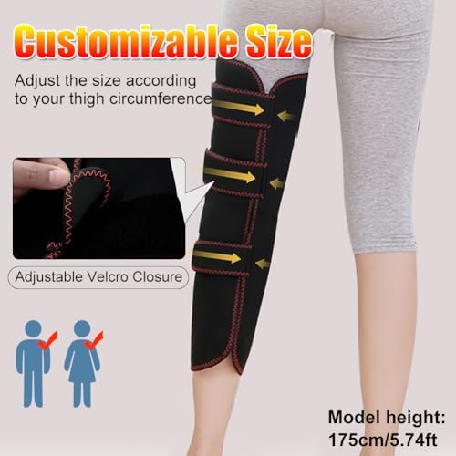 Heated Leg Warmer, Electric Heating Pad for Thigh & Knee & Calf Therapy Heated Knee Brace Calf Warmer for Better Circulation, Pain Relief, Adjustable Size