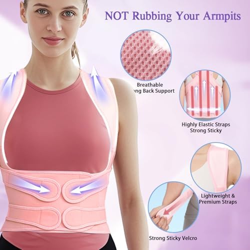 Back Brace Posture Corrector for Women,Adjustable Full Back Brace and Shoulder Straightener,for Back Pain Relief,Hunchback Correction,Scoliosis,Posture Trainer