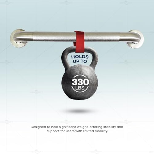 Grab Bar for Bathtubs and Showers, Anti Slip Shower Grab Bars for Seniors and Elderly, Safety Bar for Bathroom 24" x 1.5" ADA Compliant Grab Bar, Heavy Duty Stainless Steel Shower Handle