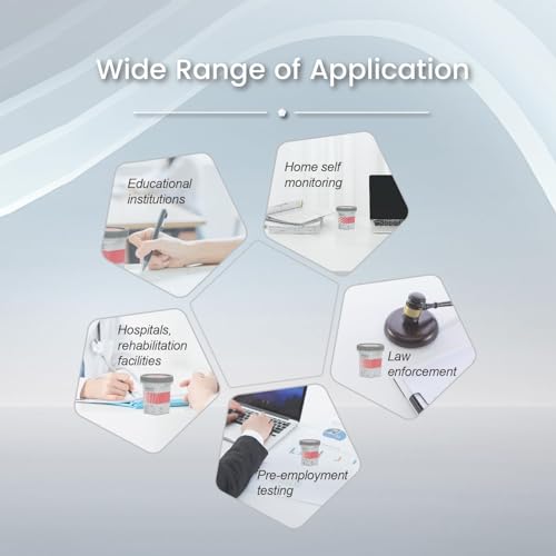 [5 Pack] Multidrug Test Cup Kit: 12 Panel Urine Test Cup Rapid Test at Home -The Largest DOA Cup