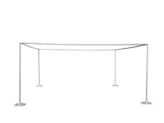 15x15Ft Square Backdrop Stand Kit Heavy Duty, 5-8' H x 5-19' W Square Adjustable Pipe and Drape Aluminum Frame, Backdrop Holder for Event, Wedding, Party, Photography, Trade Show, B-Day, Banquet Decor