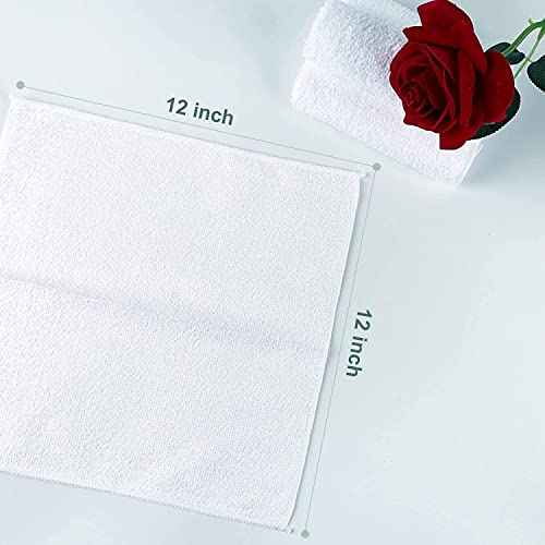 Orighty Washcloths Bulk Towels Set 50 Pack, Highly Absorbent and Soft Feel Microfiber Face Cloths, Multi-Purpose Wash Cloths & Hand Towels for Bathroom, Hotel, Spa, and Gym, 12x12 Inch
