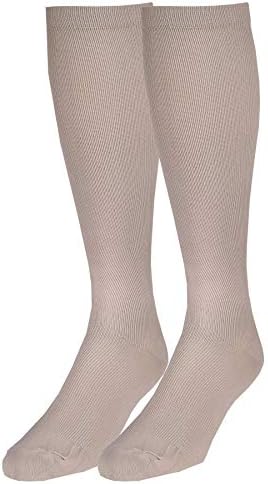 Truform Women's 15-20 mmHg Medical Compression Socks, Moderate Support Soft Stretch Comfort Microfiber, Knee High, Closed Toe, Tan, Large