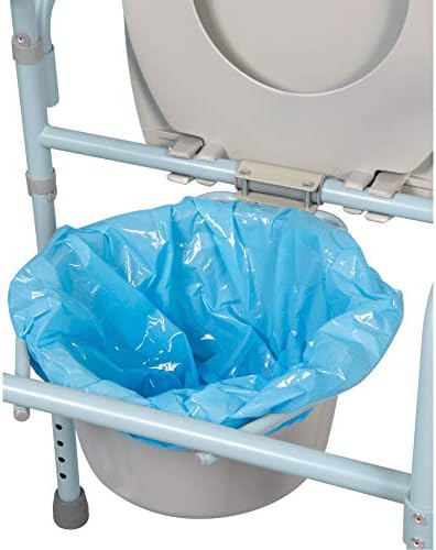 Carex Commode Liners, 21 Liners - Fits Most Commodes, with Absorbent Powder, Holds 2 Quarts Liquid, Disposable - 7 Toilet Liners/Box, Pack of 3.