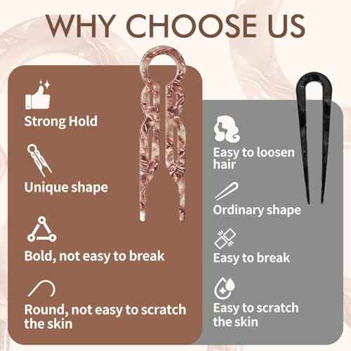 Lialys Hair Pin, Prestige Hair Pin,New Hair Accessories, Elegant Hair Clips for Women, Suitable for All Hair Types (3PCS-D)