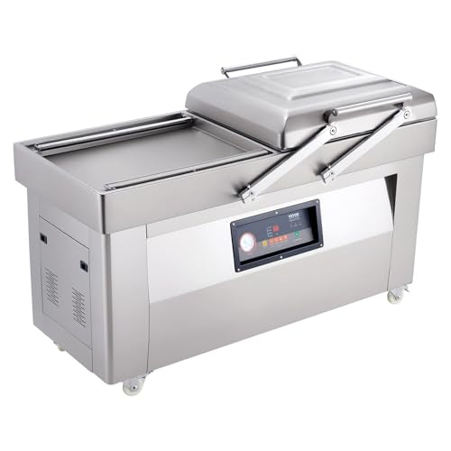 VEVOR Chamber Vacuum Sealer, 1200W Sealing Power, Vacuum Packing Machine for Wet Foods, Meats, Marinades and More, Compact Size with 23.62" Sealing Length, Applied in Home Kitchen and Commercial Use