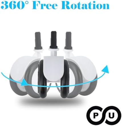 Baby Walker Wheels - Set of 4, 360° Silent Rubber, Spare Wheels for Baby Walkers, Black-3, 8mm