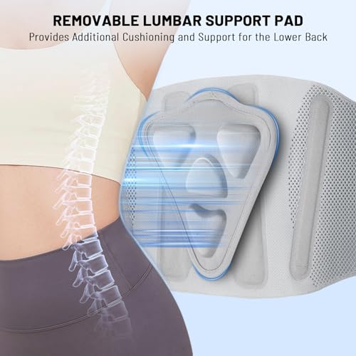 Extra Large Adjustable Back Brace-Size XXXL(Belly 61.0-68.9 in),360°Support with Removable Triangle Pad,Breathable and Durable,Ideal for Long Hours at Work and Housework.
