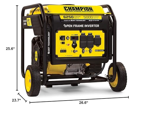 Champion Power Equipment 6250-Watt Portable Open Frame Inverter Generator with Quiet Technology