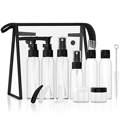 Morfone Travel Bottles Kits -TSA Approved Travelling Size Containers for Toiletries Leak Proof Refillable Liquid Travel Essentials with Toiletry Bag for Cosmetic Shampoo Conditioner Lotion
