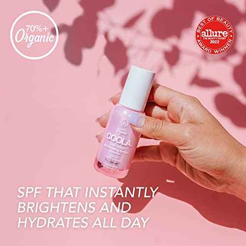 COOLA Organic Dew Good Illuminating Probiotic Serum with SPF 30 and Body Melt with SPF 40, Dermatologist Tested Sunscreen that Instantly Illuminates Skin